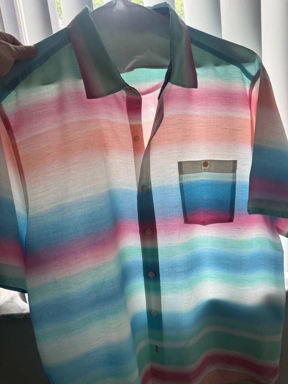 Tommy Bahama Pastel Striped Short Sleeve Button Down